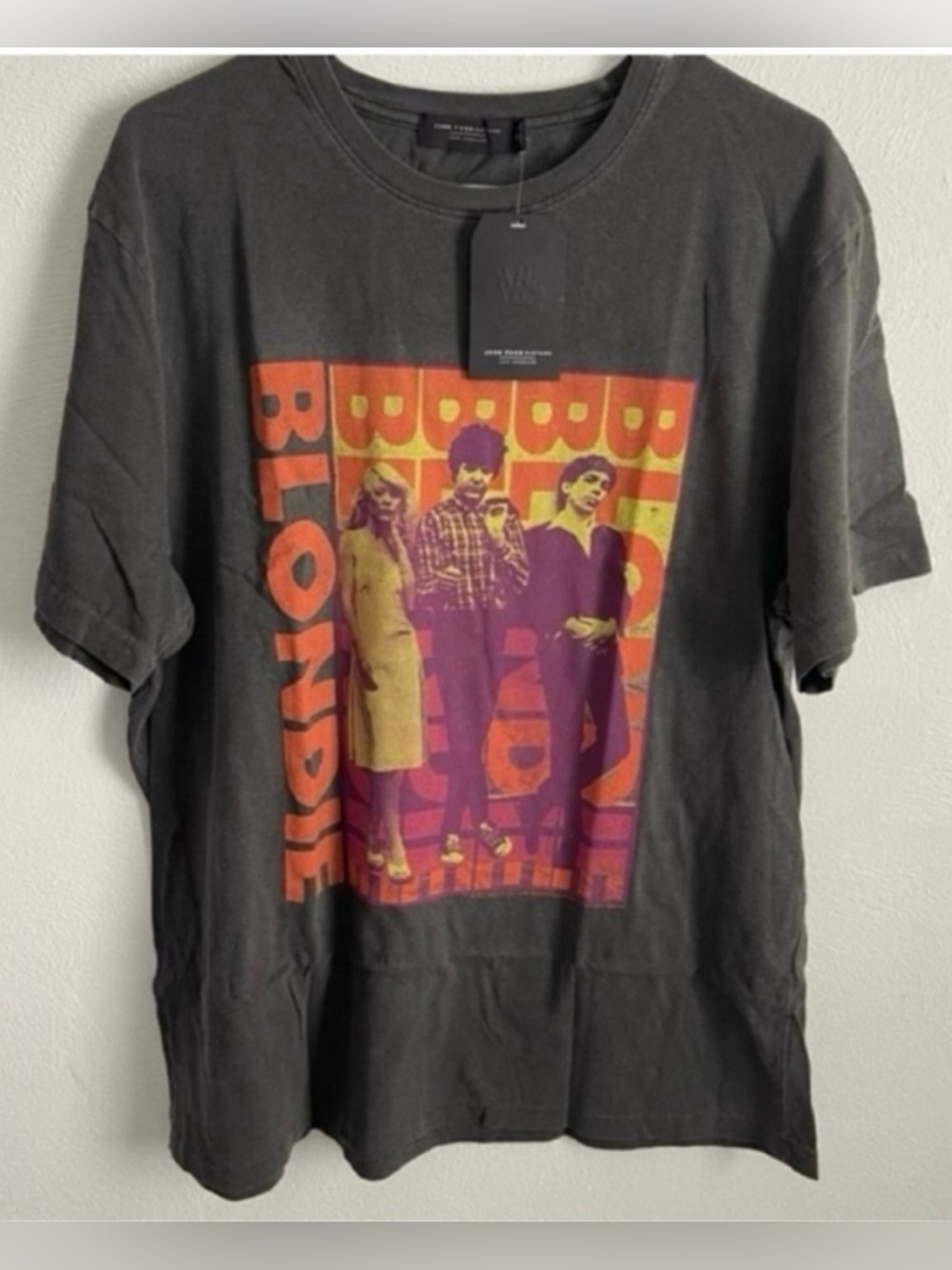 JUNK FOOD NWT Blondie Graphic Short Sleeve T-Shirt Tee in Vintage Black Size XL